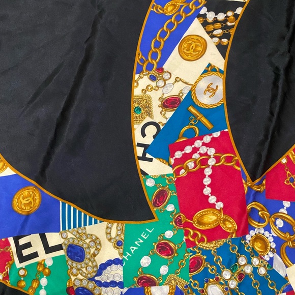 CHANEL Vintage Jewel Print Silk Scarf - Picture 6 of 14